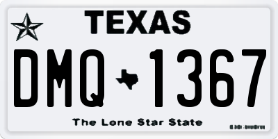 TX license plate DMQ1367