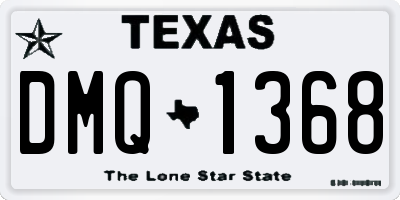 TX license plate DMQ1368