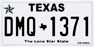 TX license plate DMQ1371