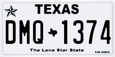 TX license plate DMQ1374