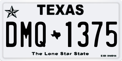 TX license plate DMQ1375