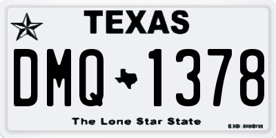 TX license plate DMQ1378