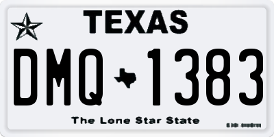 TX license plate DMQ1383