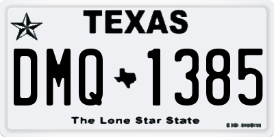 TX license plate DMQ1385