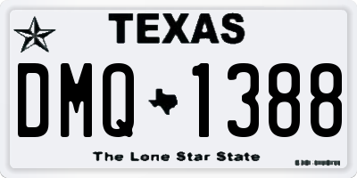 TX license plate DMQ1388