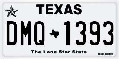TX license plate DMQ1393