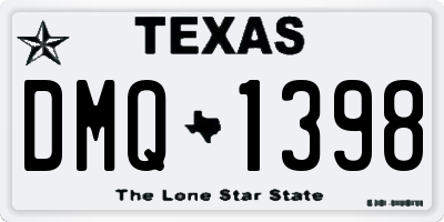 TX license plate DMQ1398
