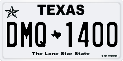TX license plate DMQ1400