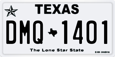TX license plate DMQ1401