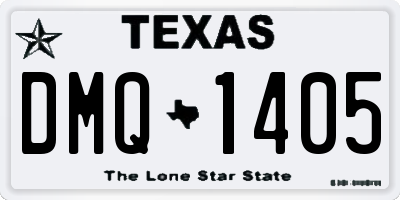 TX license plate DMQ1405