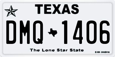 TX license plate DMQ1406