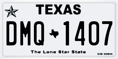 TX license plate DMQ1407