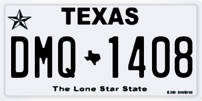 TX license plate DMQ1408