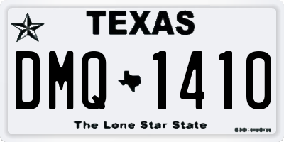 TX license plate DMQ1410
