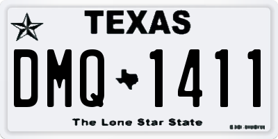 TX license plate DMQ1411