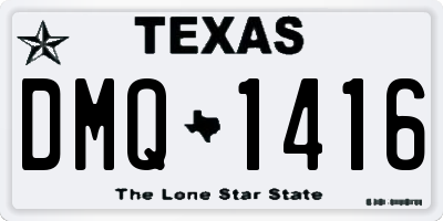 TX license plate DMQ1416