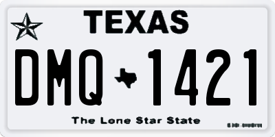 TX license plate DMQ1421