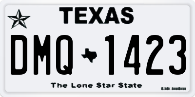 TX license plate DMQ1423