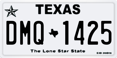 TX license plate DMQ1425