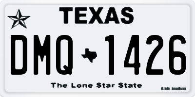 TX license plate DMQ1426