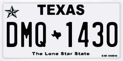 TX license plate DMQ1430