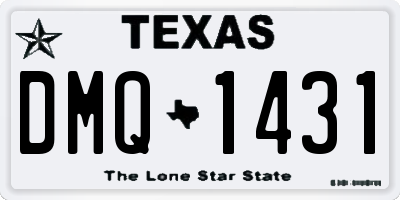 TX license plate DMQ1431
