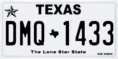 TX license plate DMQ1433