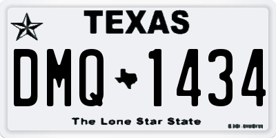TX license plate DMQ1434