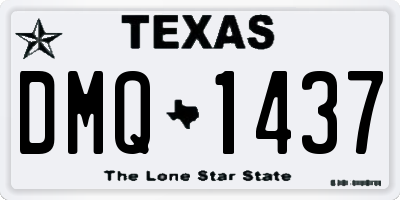 TX license plate DMQ1437