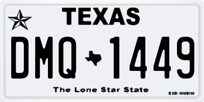 TX license plate DMQ1449