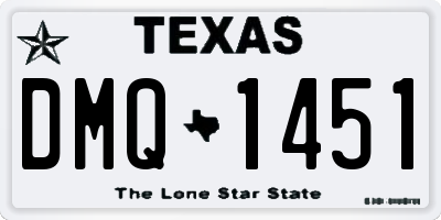 TX license plate DMQ1451