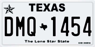 TX license plate DMQ1454