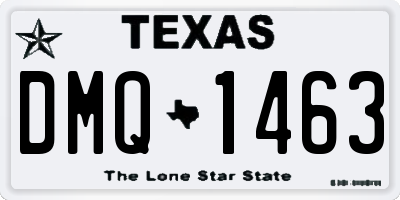 TX license plate DMQ1463