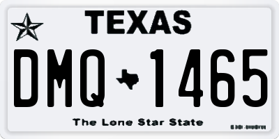 TX license plate DMQ1465