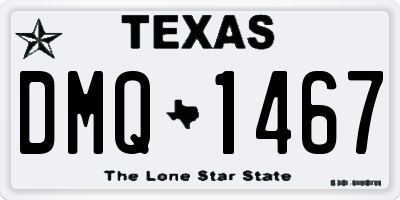 TX license plate DMQ1467