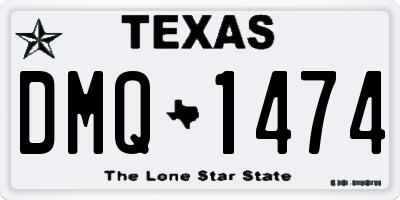 TX license plate DMQ1474