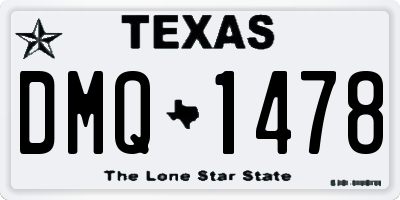 TX license plate DMQ1478