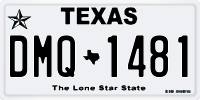 TX license plate DMQ1481