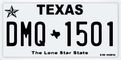 TX license plate DMQ1501