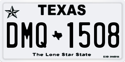 TX license plate DMQ1508