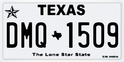 TX license plate DMQ1509