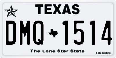 TX license plate DMQ1514