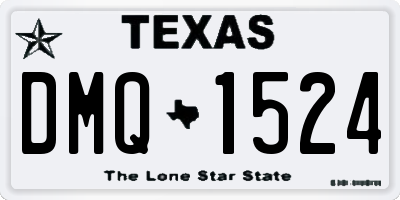 TX license plate DMQ1524
