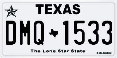 TX license plate DMQ1533