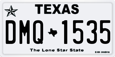 TX license plate DMQ1535