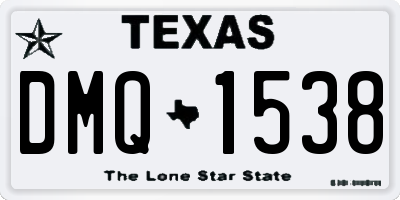 TX license plate DMQ1538