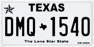 TX license plate DMQ1540