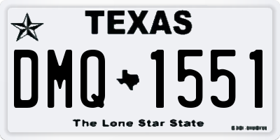 TX license plate DMQ1551