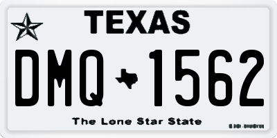 TX license plate DMQ1562