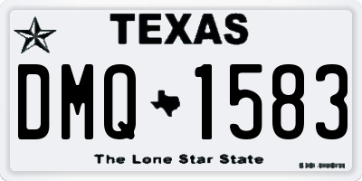 TX license plate DMQ1583
